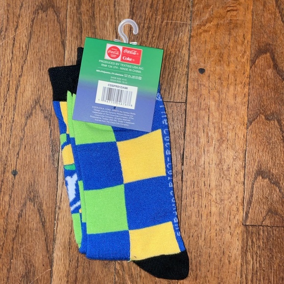 •COCA-COLA•NWT SPRITE NOVELTY GRAPHIC LOGO CREW SOCKS SIZE 6-13 - Picture 5 of 8